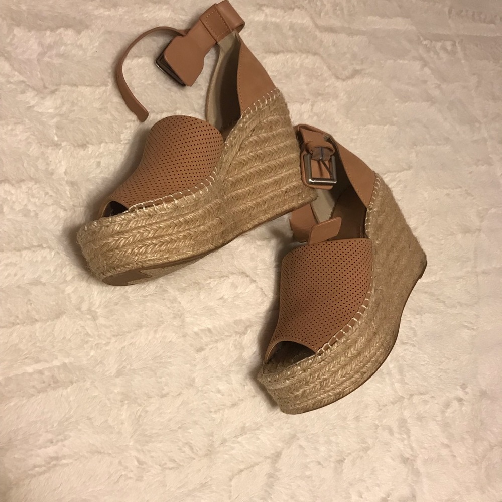 Marc Fisher Adalyn Espadrille Wedge Blush Nude